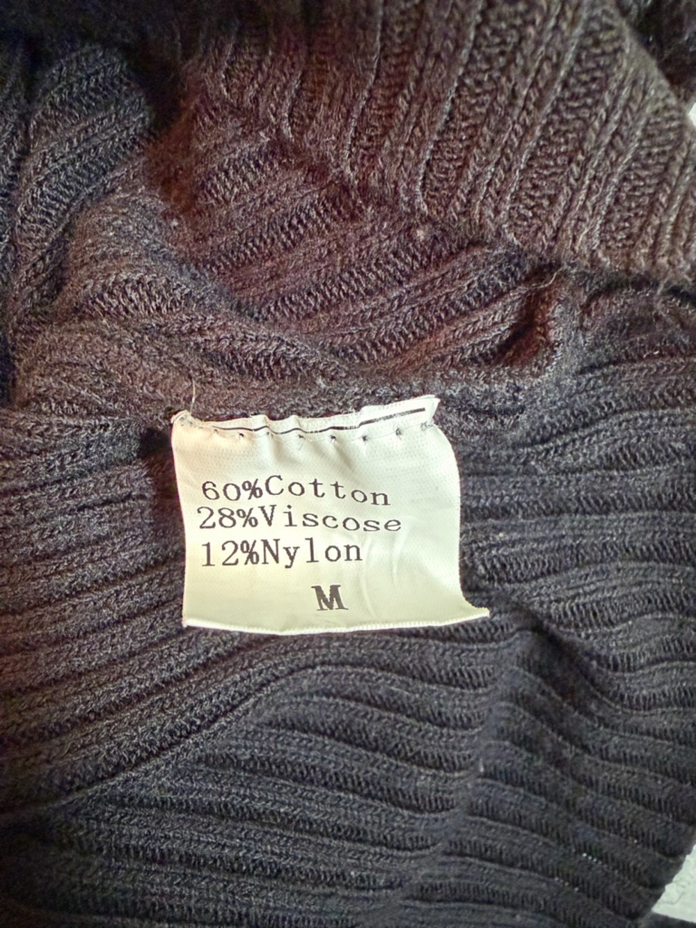 Cropped Black Ribbed Button-Up Cardigan - Picture 7 of 8